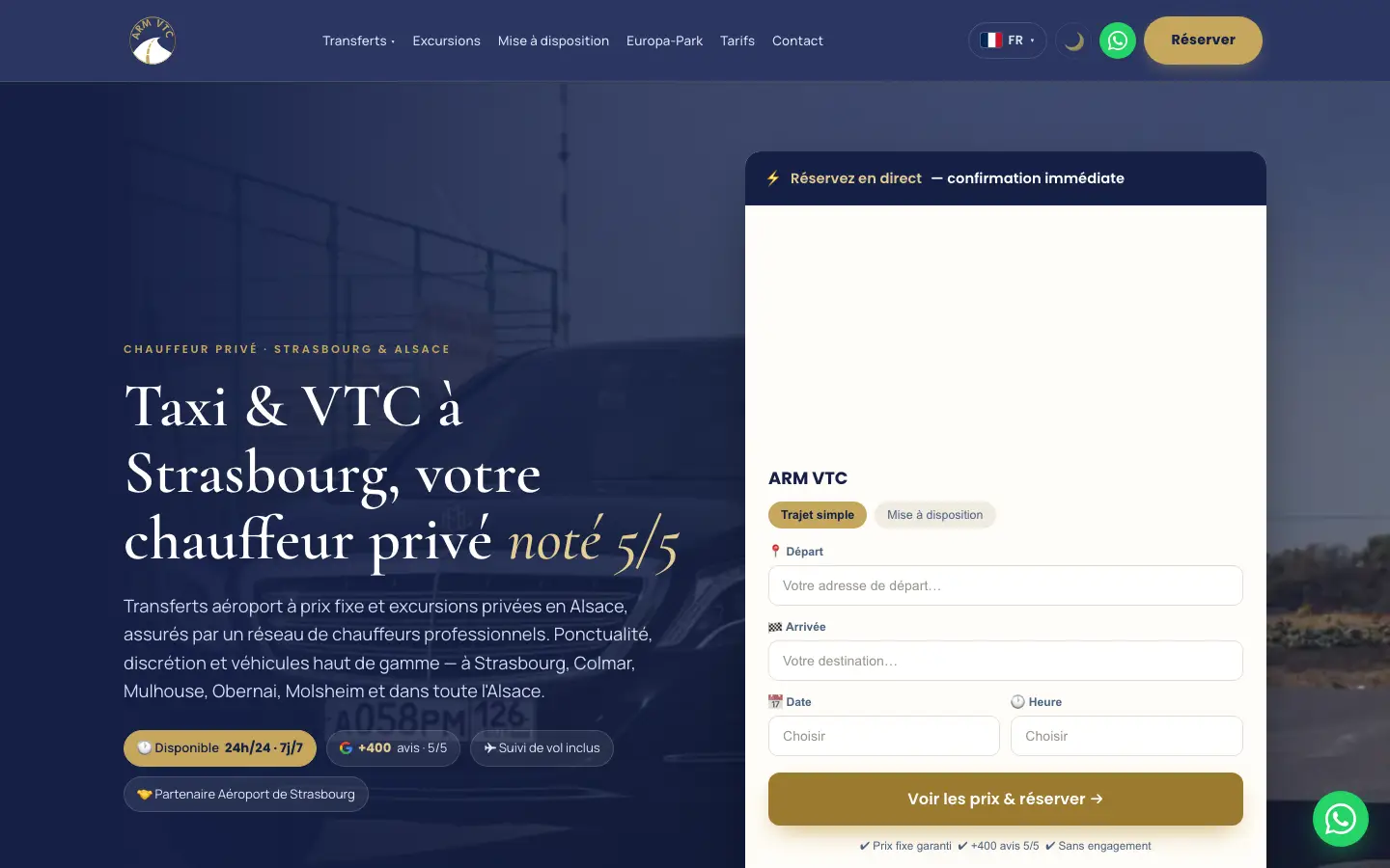 Aperçu du site ARM VTC