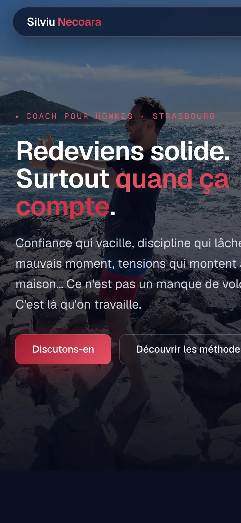 Site Silviu Necoara sur smartphone